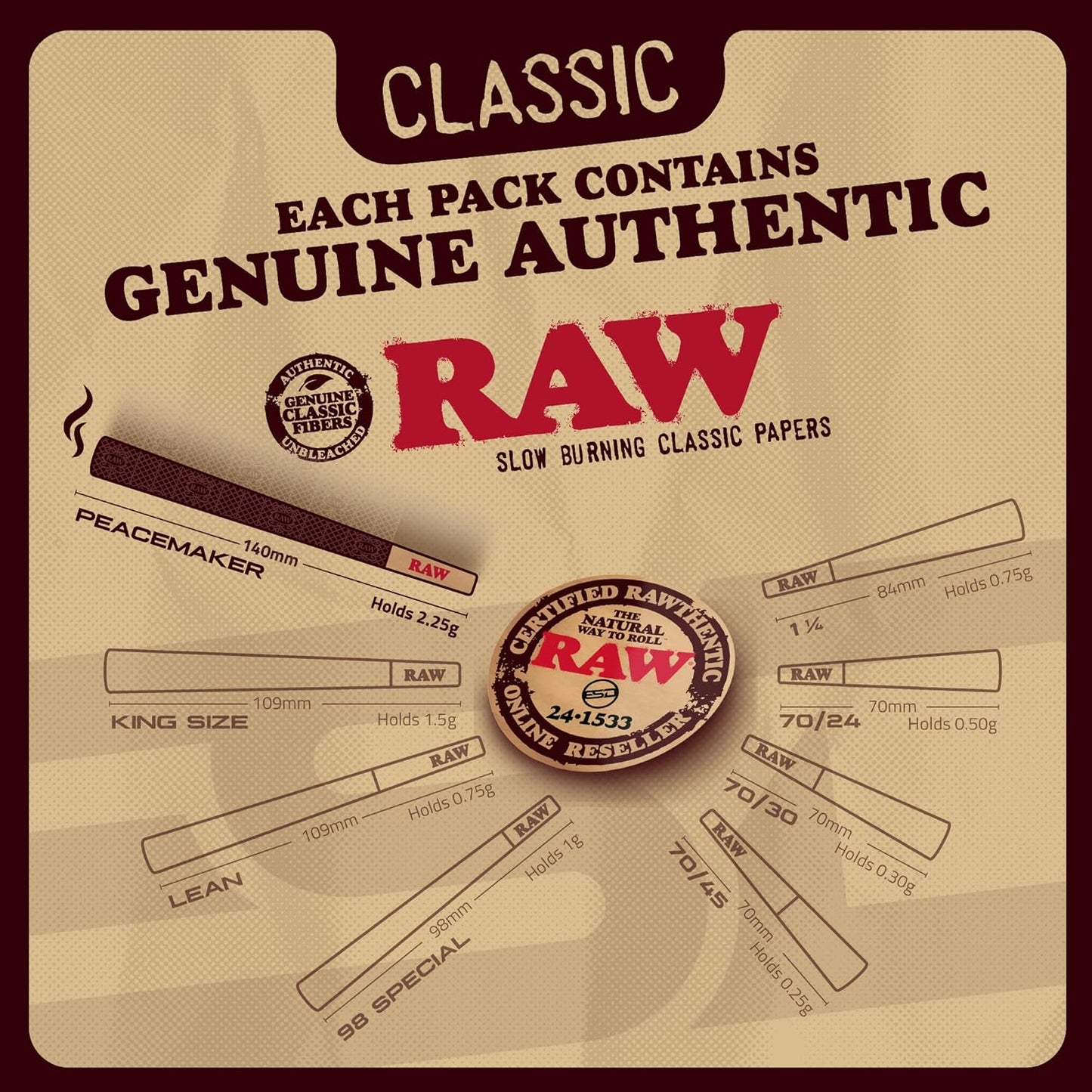 RAW Classic Peacemaker Cones (3) - The Wee Smoke Shop