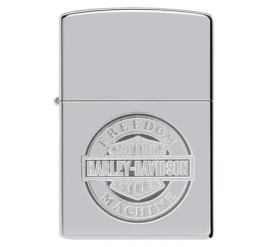 Zippo Harley Davidson Silver Logo - The Wee Smoke Shop