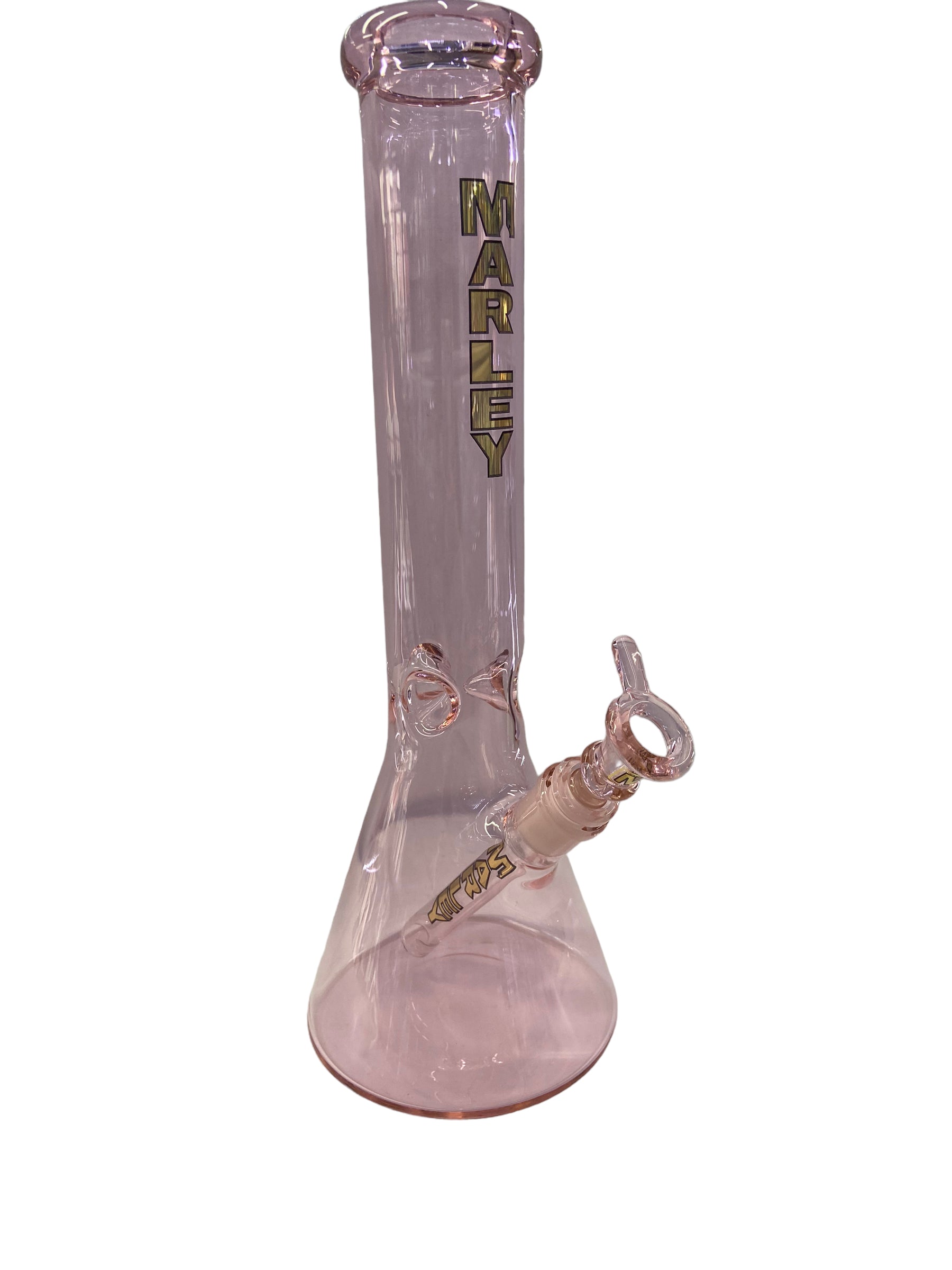 Marley Colored Glass Beaker Bong (14") Pink - Glass Bong - the Wee Smoke Shop