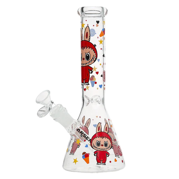 Arsenal Labubu Glass Bong 10" - The Wee Smoke Shop