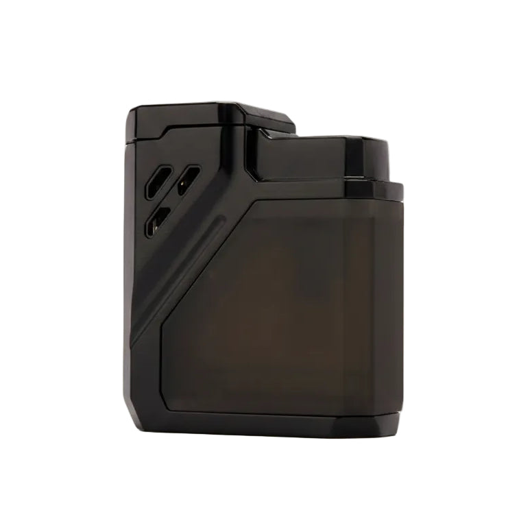Black 3 flame torch lighter on a white background