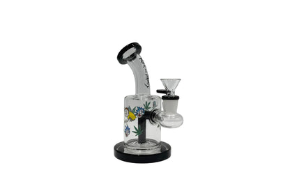 Wheel 6" R&M Dab Rig - Black - The Wee Smoke Shop