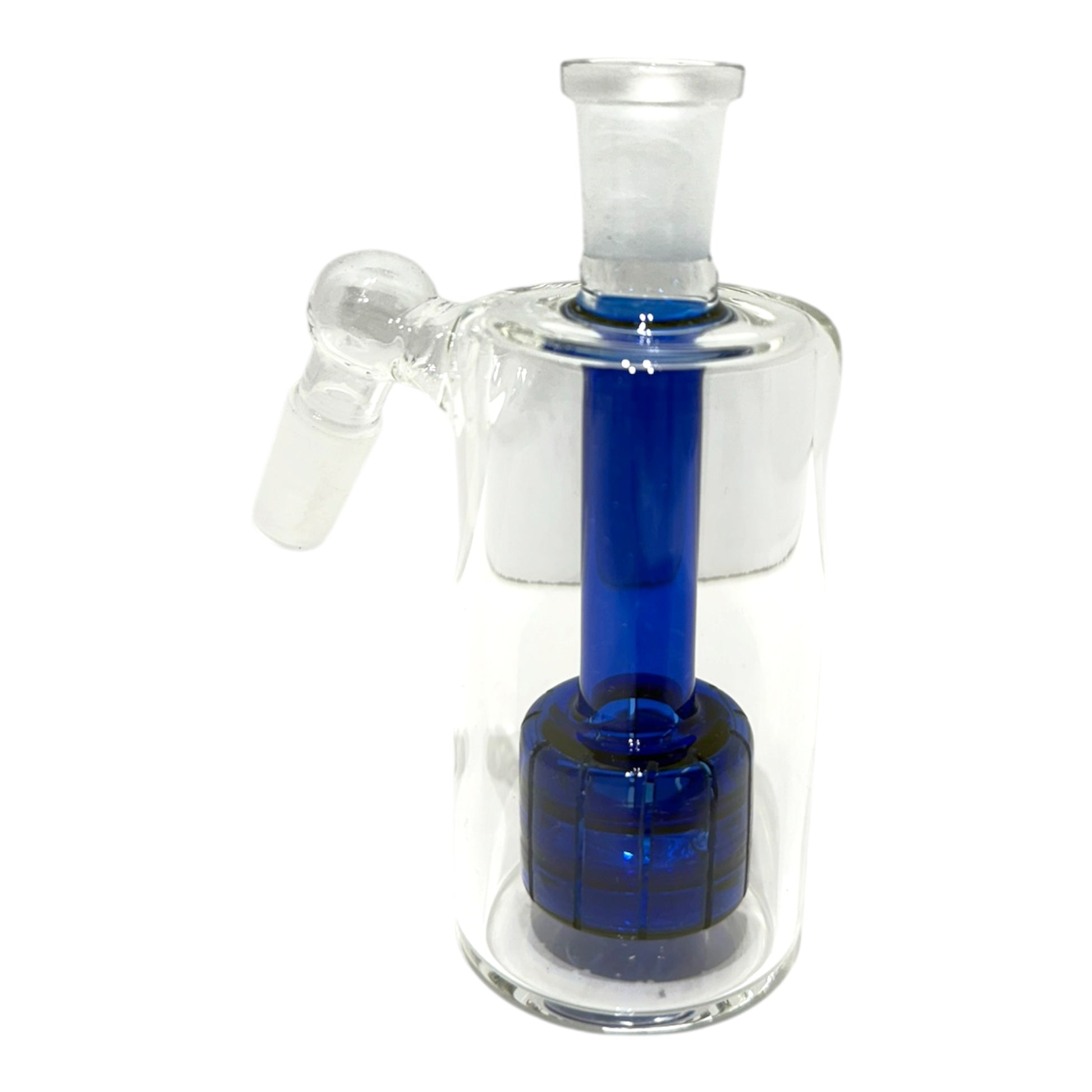 Blue Clear 14mm Ash Catcher with Perc (45°) The Wee Smoke Shop