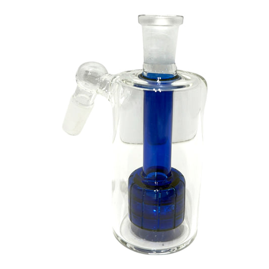 Blue Clear 14mm Ash Catcher with Perc (45°) The Wee Smoke Shop