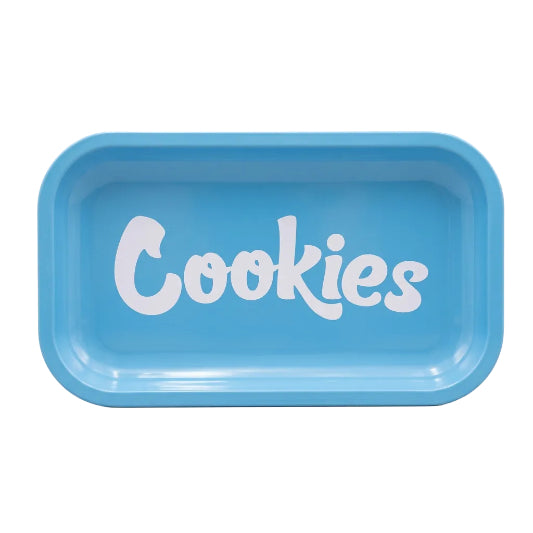 Featuring Blue Cookies Colored Medium Rolling Tray on white background