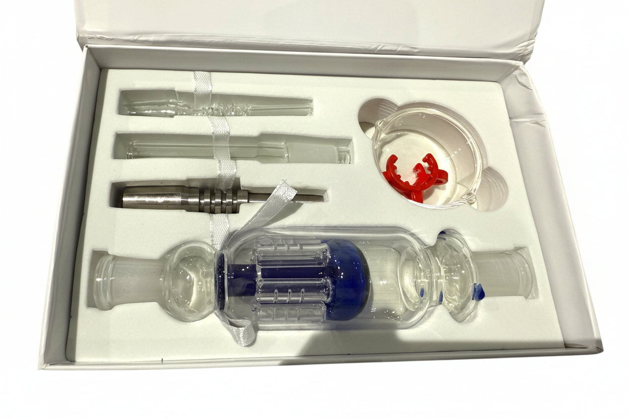 Nectar Collector with Tree Perc - Blue - The Wee Smoke Shop