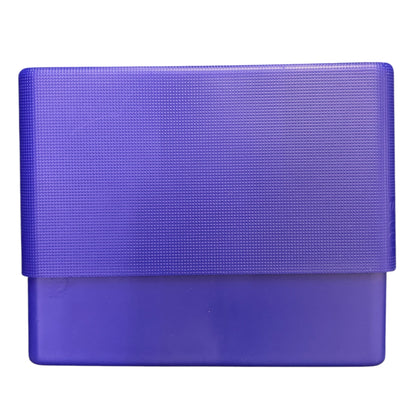 Blue slide-top cigarette case with a rectangular body, textured surface, and sliding top lid.