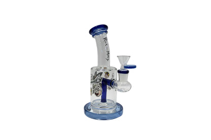 Wheel 6" R&M Dab Rig - Blue - The Wee Smoke Shop