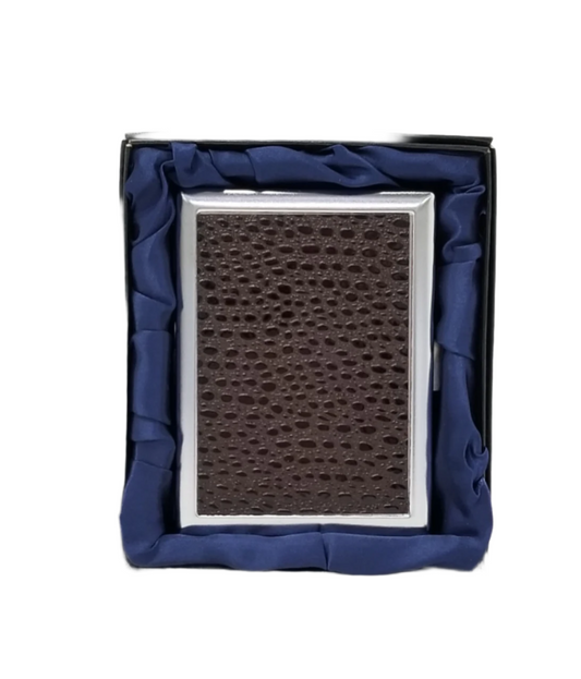 Brown Textured Metal Cigarette Case-storage-The Wee Smoke Shop