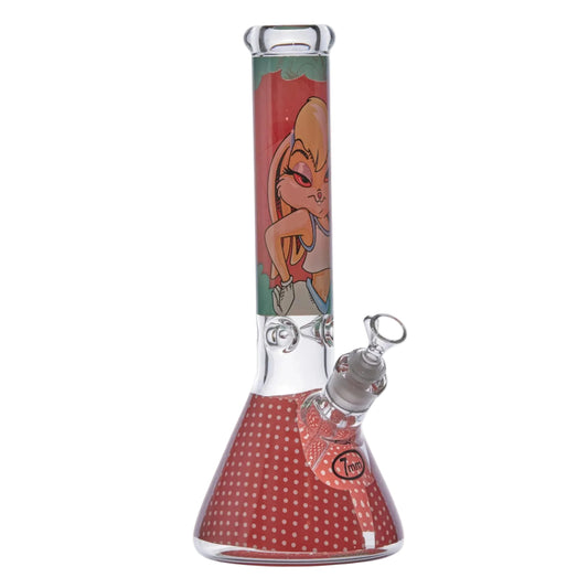 Bunny/Glass Art Bong - 14"- 7mm - The Wee Smoke Shop