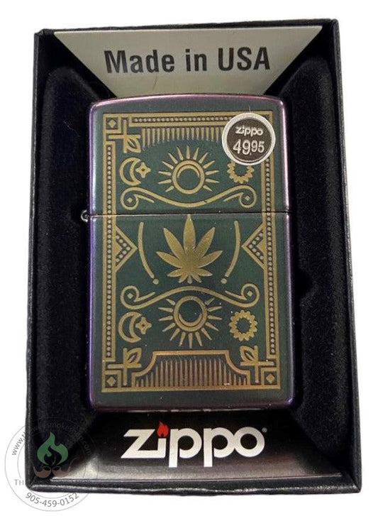 Cannabis Design Zippo - The Wee Smoke Shop