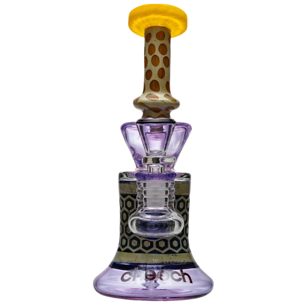 Cheech 8" Dab Rig With Pattern - yellow - The Wee Smoke Shop