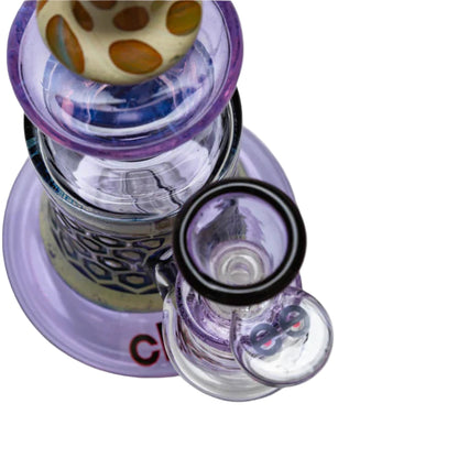 Cheech 8" Dab Rig With Pattern - yellow - The Wee Smoke Shop