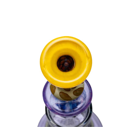 Cheech 8" Dab Rig With Pattern - yellow - The Wee Smoke Shop