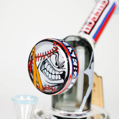 Cheech Baseball Theme 12" Glass Bong