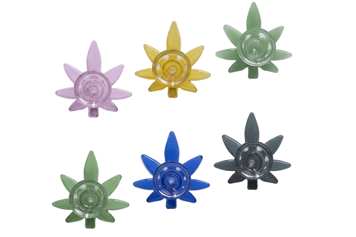 Crown 14mm Cannabis Glass Bowl - The Wee Smoke Shop