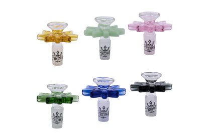Crown 14mm Cannabis Glass Bowl - The Wee Smoke Shop