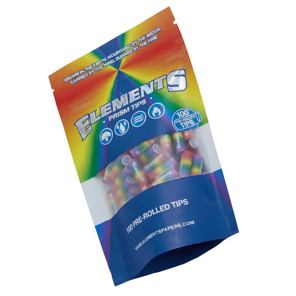Package of Elements Prism Tips with colorful design on a white background