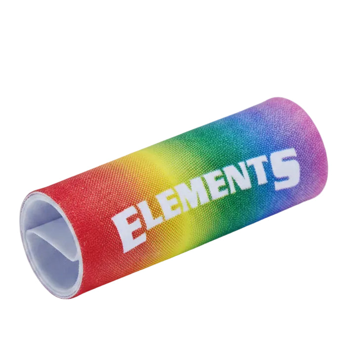 Colorful filter tips pre rolled with 'ELEMENTS' branding on a white background