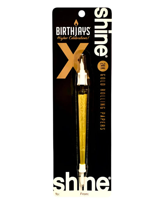 Shine-Birthday-24kgold-cone-candle-The wee smoke shop