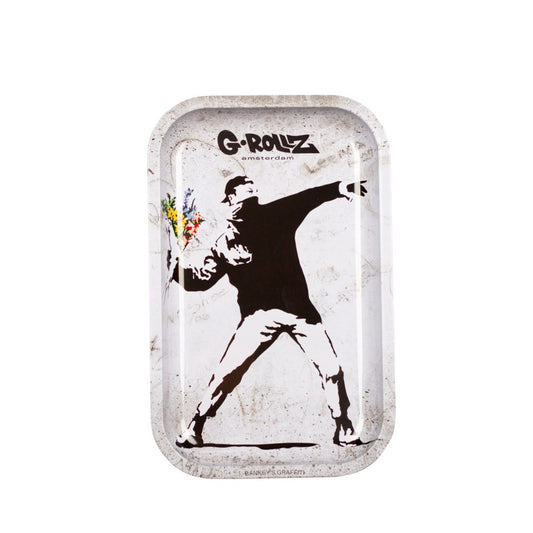GRollz Medium Tray Graffiti flower Throwing - The Wee Smoke Shop