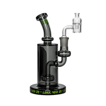 Glass water pipe on a white background