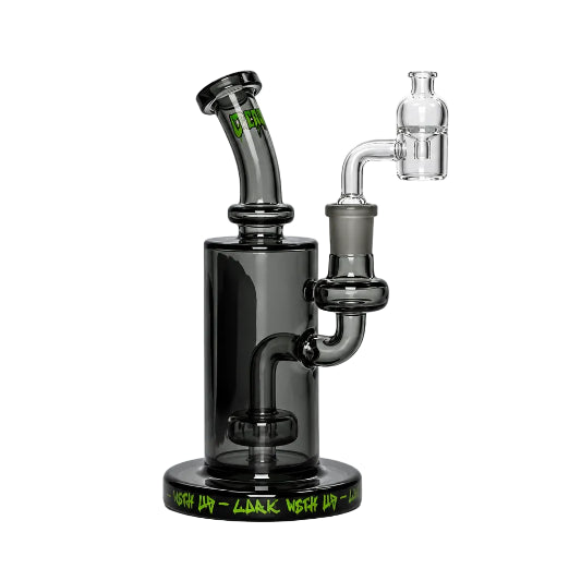 Glass water pipe on a white background