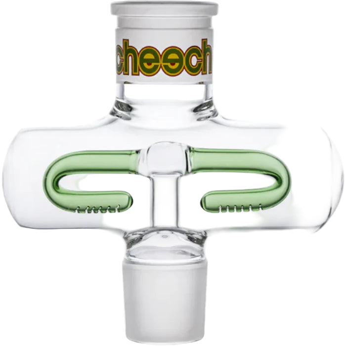 Cheech 7" Inline Perc Build a Bong Middle Piece - Green - The Wee Smoke Shop