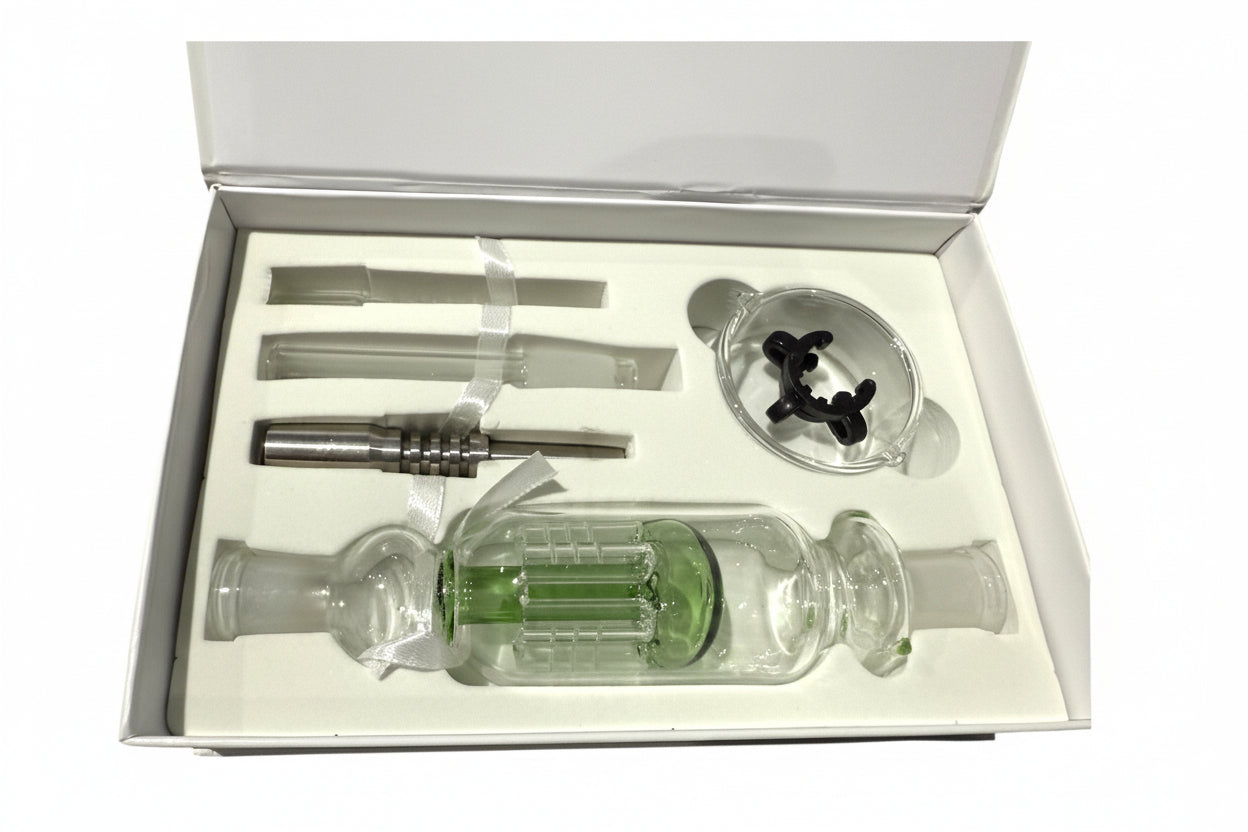 Green - Nectar Collector with Tree Perc - The Wee Smoke Shop