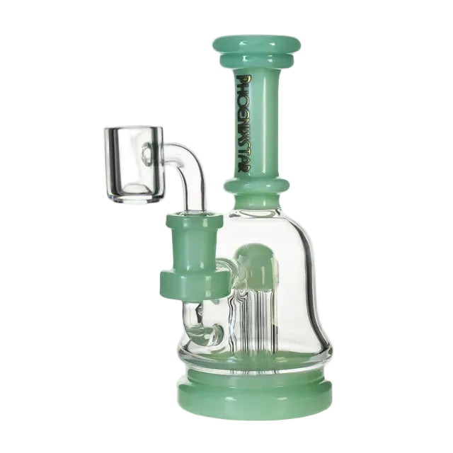 Green Phoenix 7" Dab Rig With Tree Perc The Wee Smoke Shop