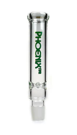 Clear glass smoking build a bong pc with 'Phoenix' branding on a white background