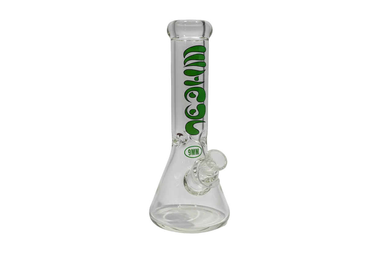 Wheel 11" 9 mm Beaker Bong - Green - The Wee Smoke Shop