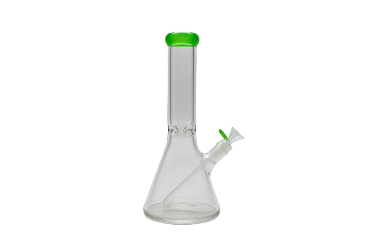 Wheel 12" 5mm Beaker Bong - Green - The Wee Smoke Shop
