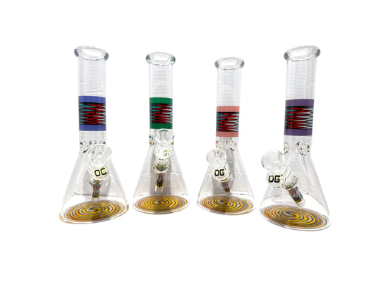 OG 9" Wig Wag Glass Beaker Bong - The Wee Smoke Shop