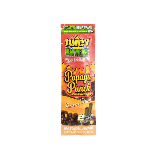 Hemp Wraps Juicy Jay Terp Enhanced - Papaya Punch - The Wee Smoke Shop