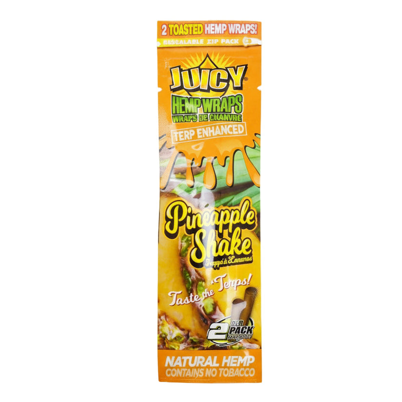 Hemp Wraps Juicy Jay Terp Enhanced - Pineapple Shake - The Wee Smoke Shop