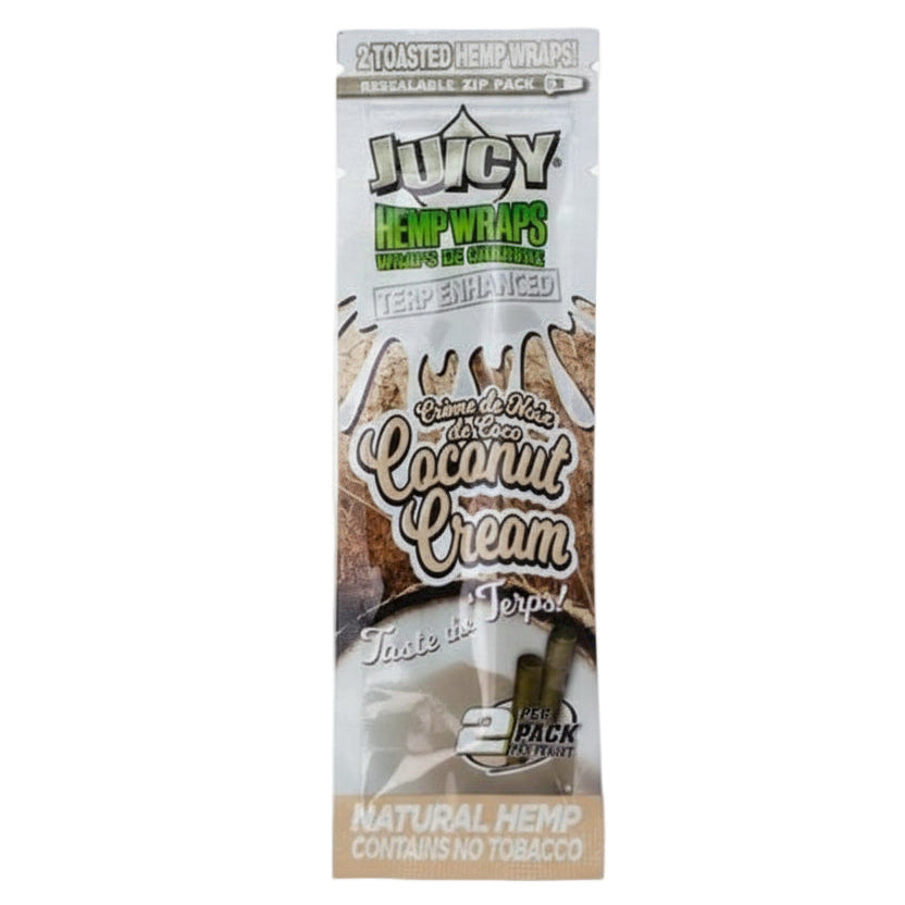 Hemp Wraps Juicy Jay Terp Enhanced - Coconut Cream - The Wee Smoke Shop