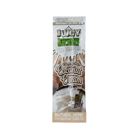 Hemp Wraps Juicy Jay Terp Enhanced - Coconut Cream - The Wee Smoke Shop