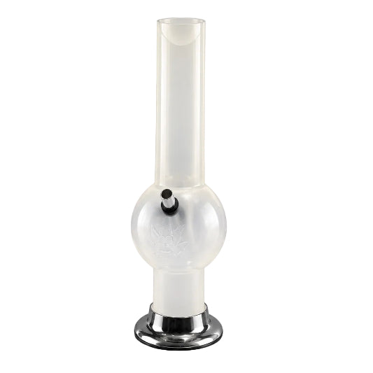 Herbies 12" Acrylic Bong-Frosted-Bong on clear background