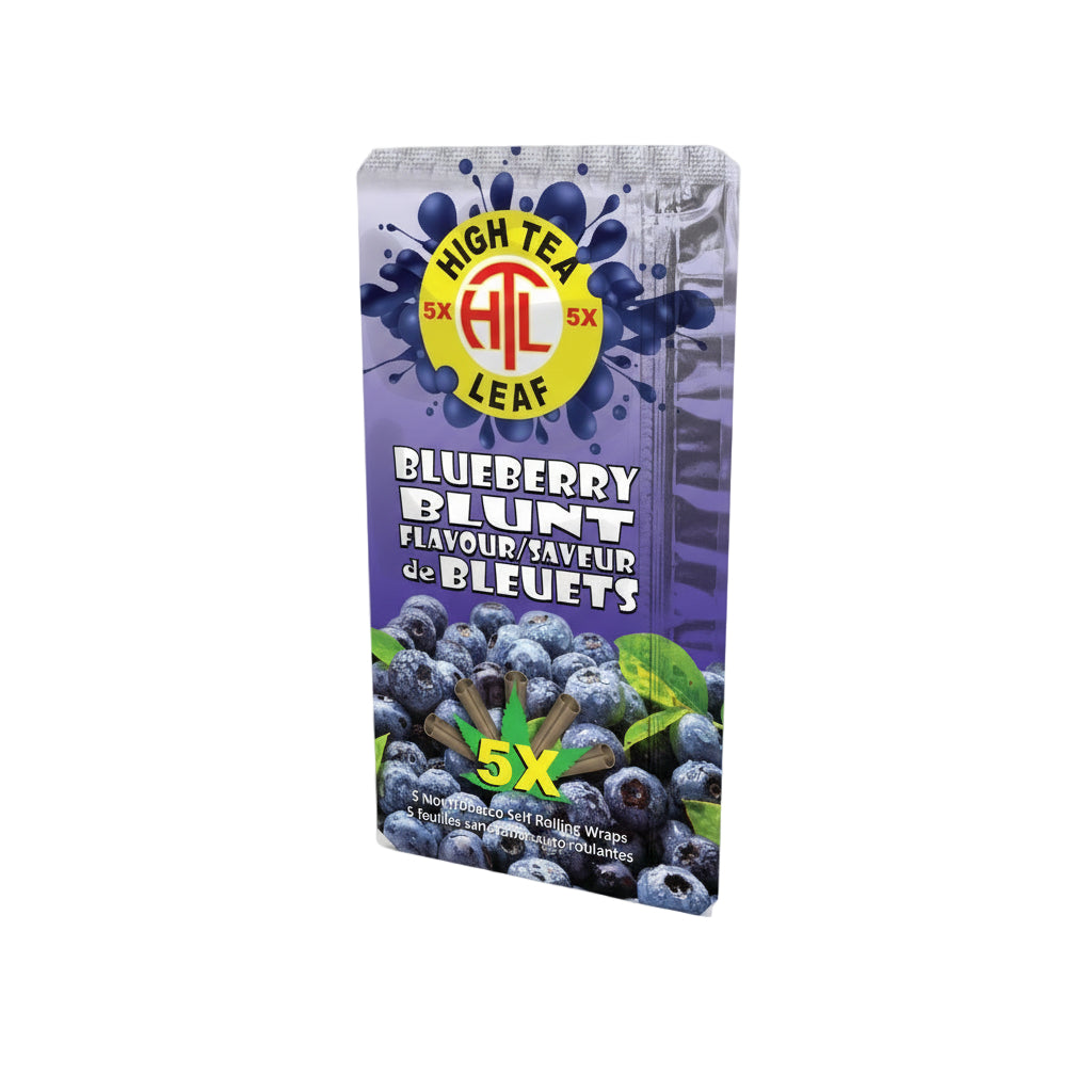 High Tea Leaf Hemp Wraps - Blueberry - The Wee Smoke Shop