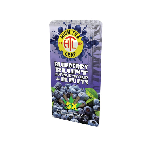 High Tea Leaf Hemp Wraps - Blueberry - The Wee Smoke Shop
