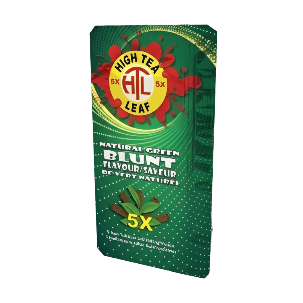 High Tea Leaf Hemp Wraps - Natural Green - The Wee Smoke Shop