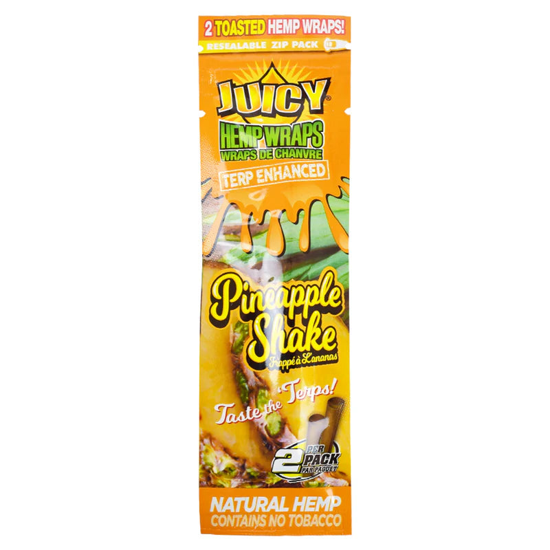 Hemp Wraps Juicy Jay Terp Enhanced - Pineapple Shake - The Wee Smoke Shop