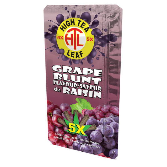 High Tea Leaf Hemp Wraps - Grape - The Wee Smoke Shop