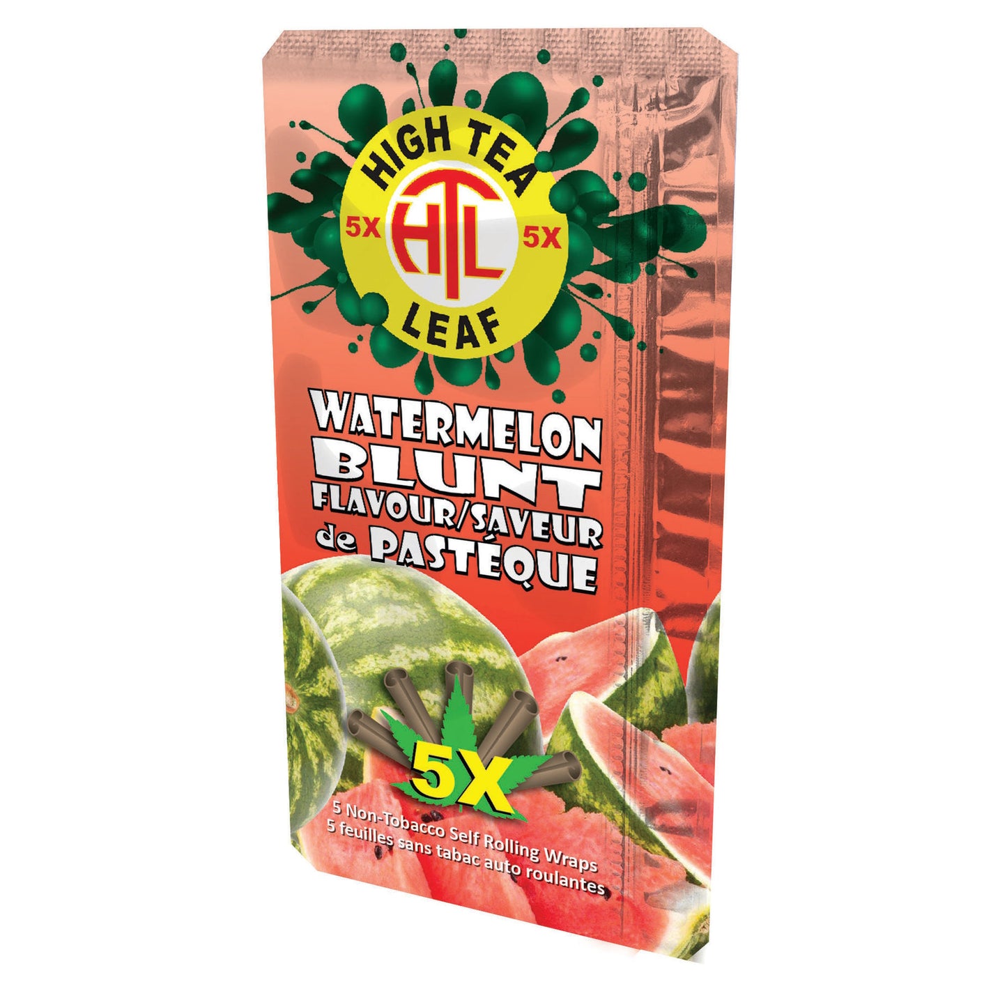 High Tea Leaf Hemp Wraps - Watermelon - The Wee Smoke Shop