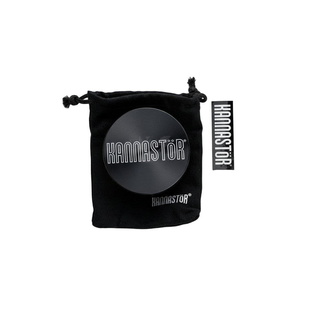 Kannastor Black 2 part Grinder - The Wee Smoke Shop