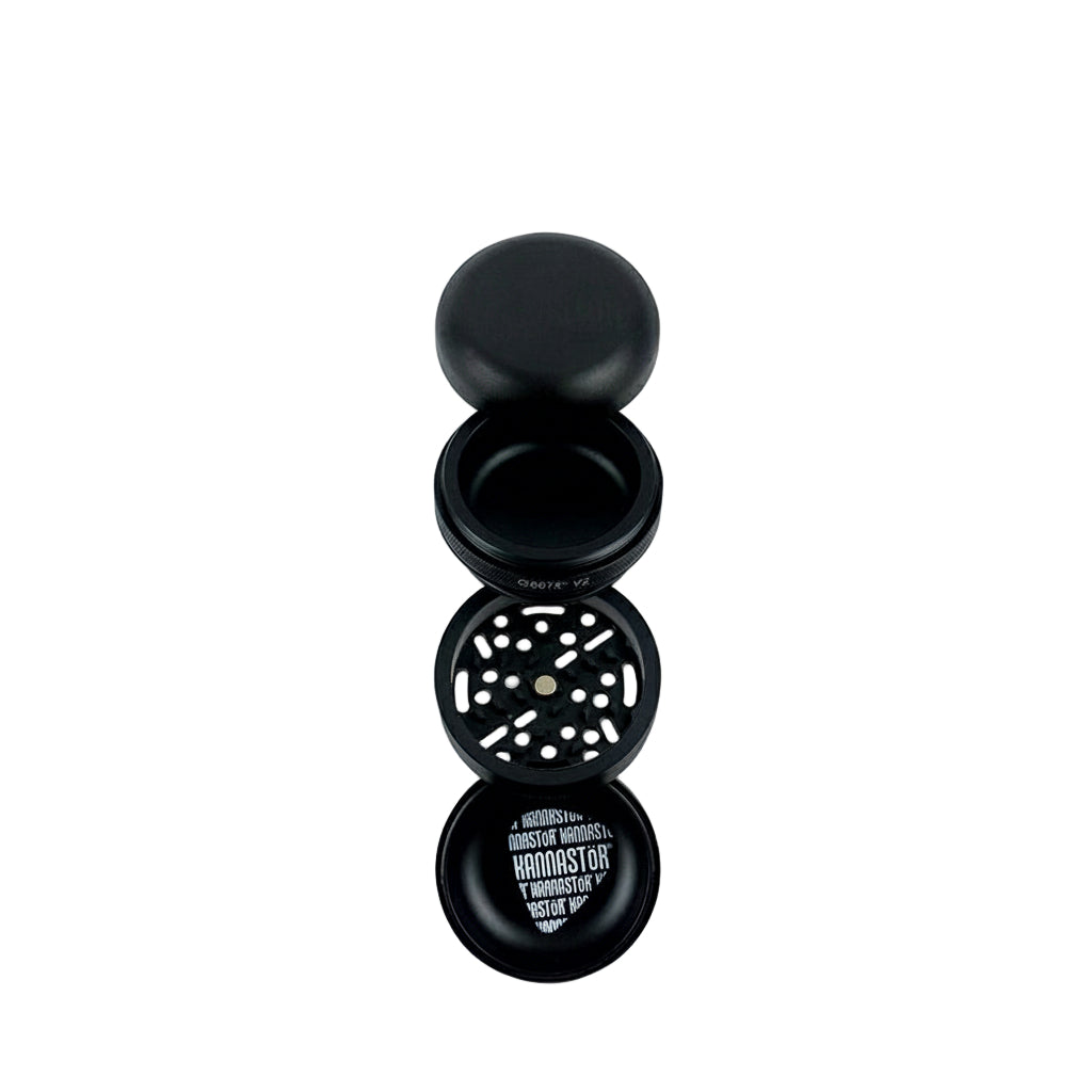 Kannastor G8TR V2 4 Part Grinder - Black - The Wee Smoke Shop
