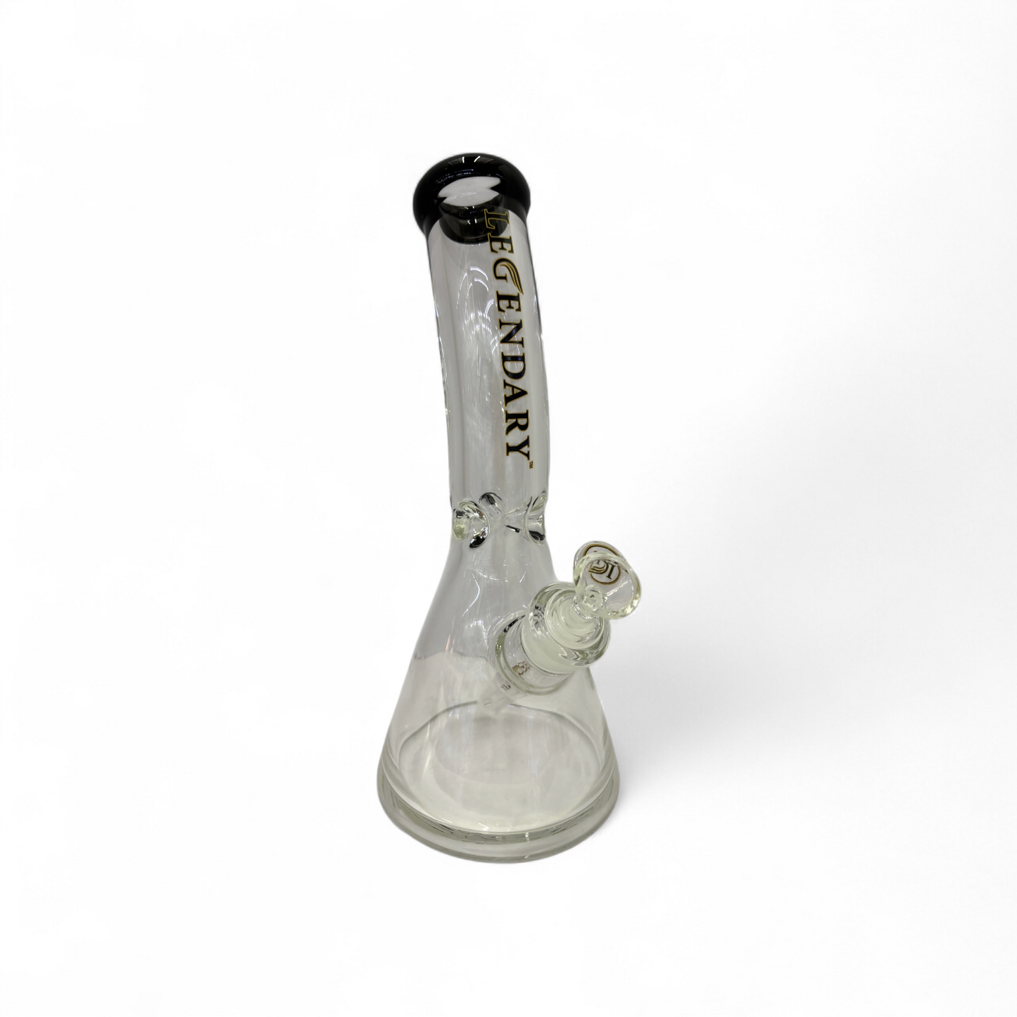 Legendary Bent Neck 12" 7mm Glass Bong - Black - The Wee Smoke Shop