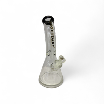 Legendary Bent Neck 12" 7mm Glass Bong - Black - The Wee Smoke Shop