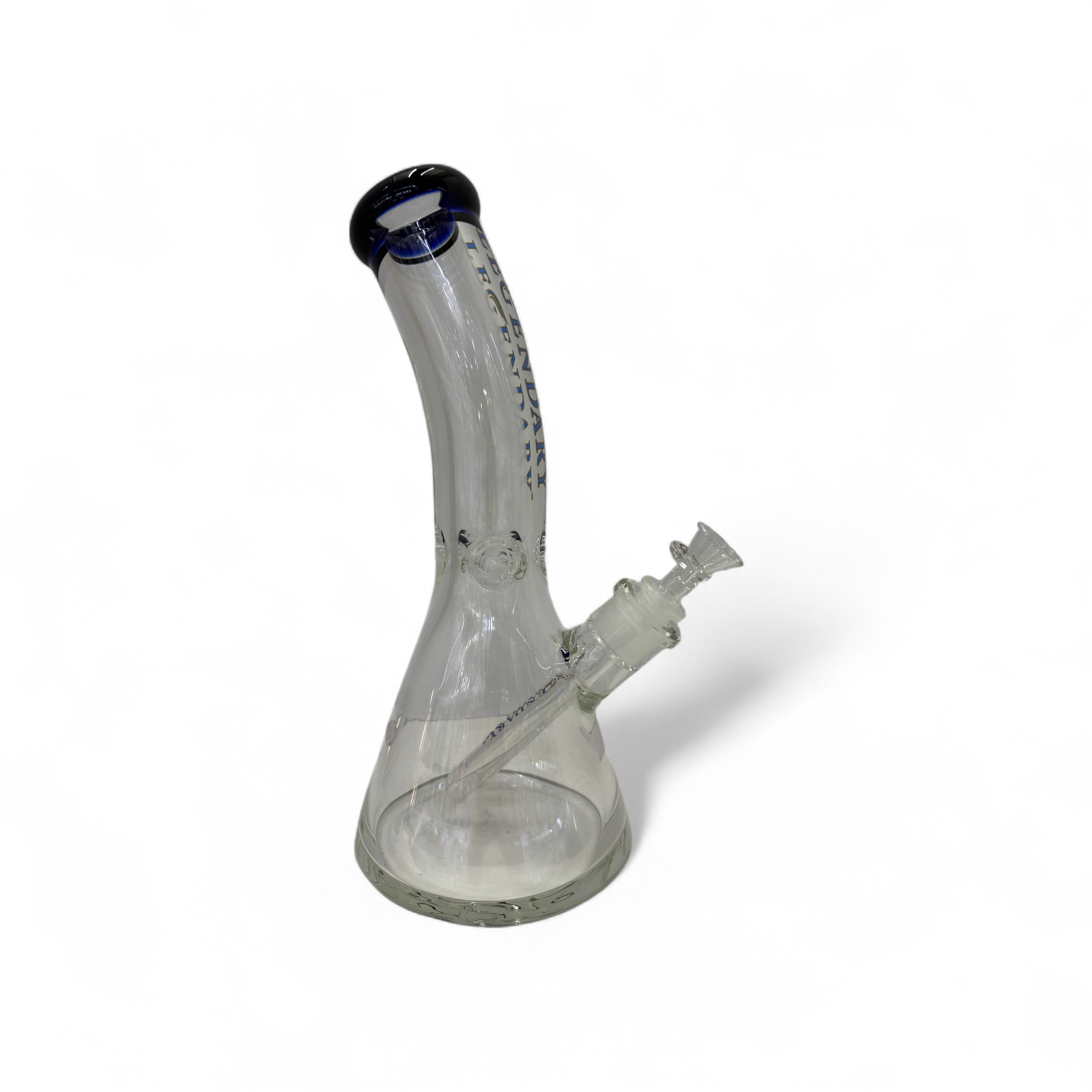 Legendary Bent Neck 12" 7mm Glass Bong - Blue - The Wee Smoke Shop